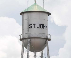 Water tower in St John Kansas