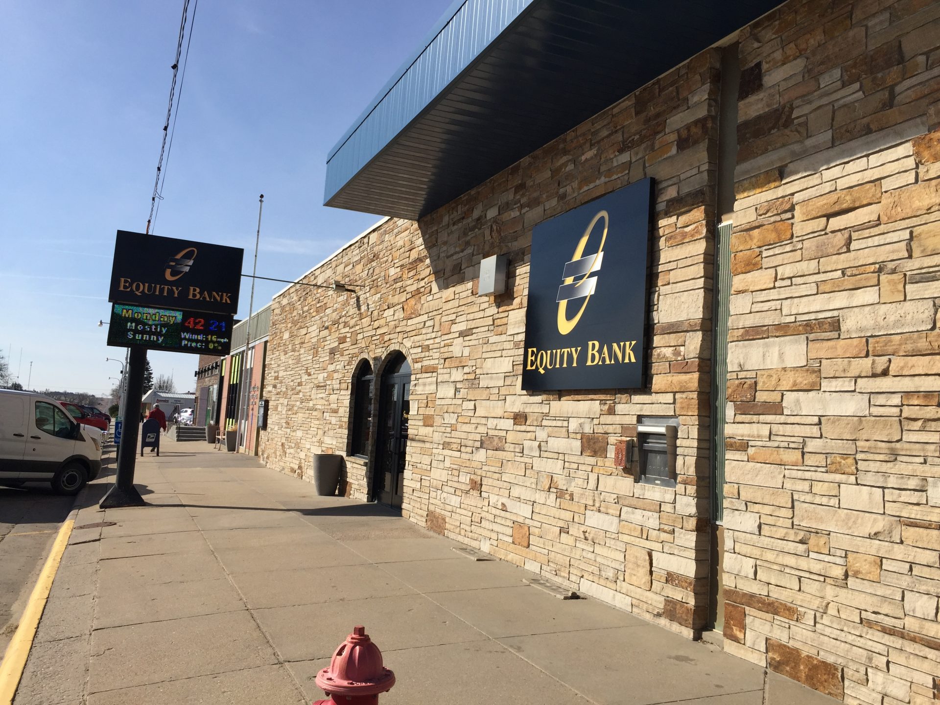 Equity Bank Hoxie branch exterior.