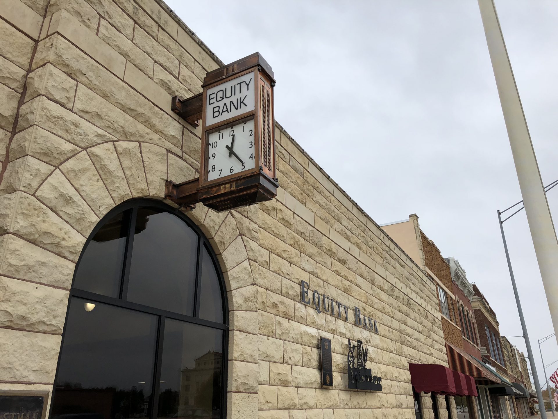 Equity Bank Newkirk branch exterior.