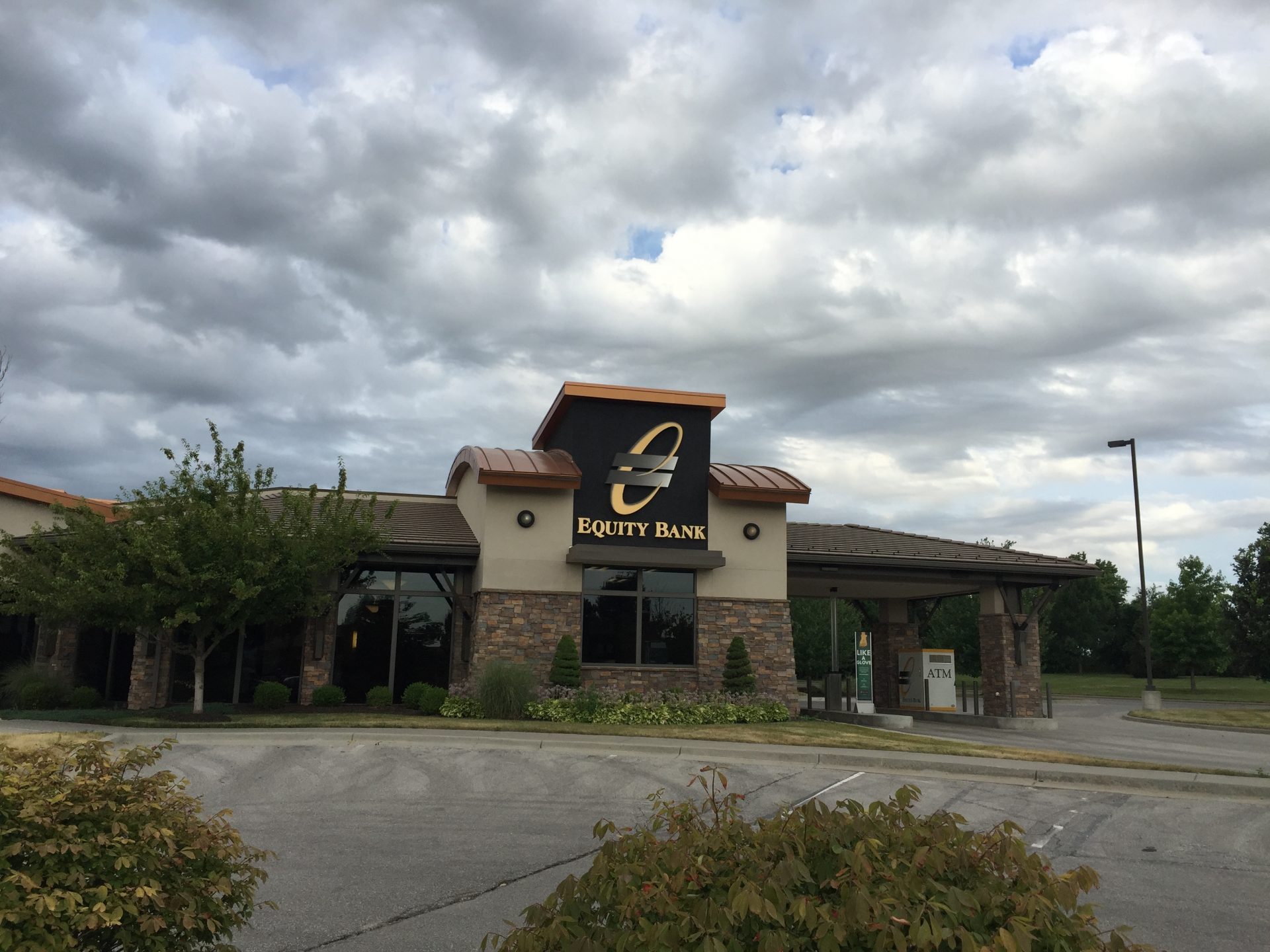 Equity Bank Overland Park 151st Street branch exterior.