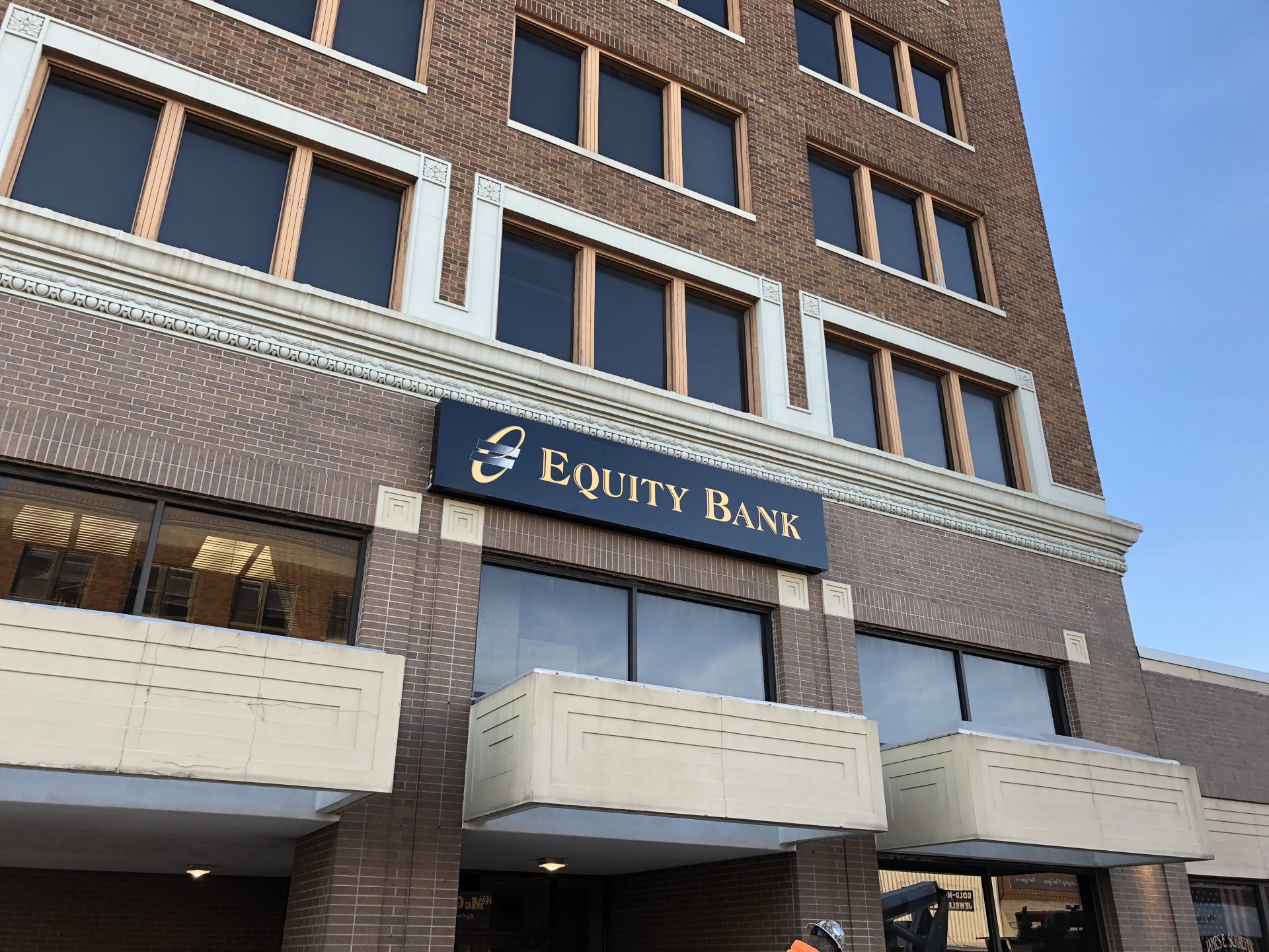 Equity Bank Ponca City Downtown branch exterior.