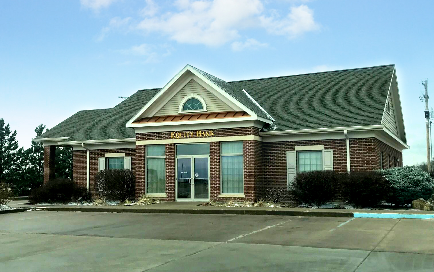 Equity Bank Quinter branch exterior.