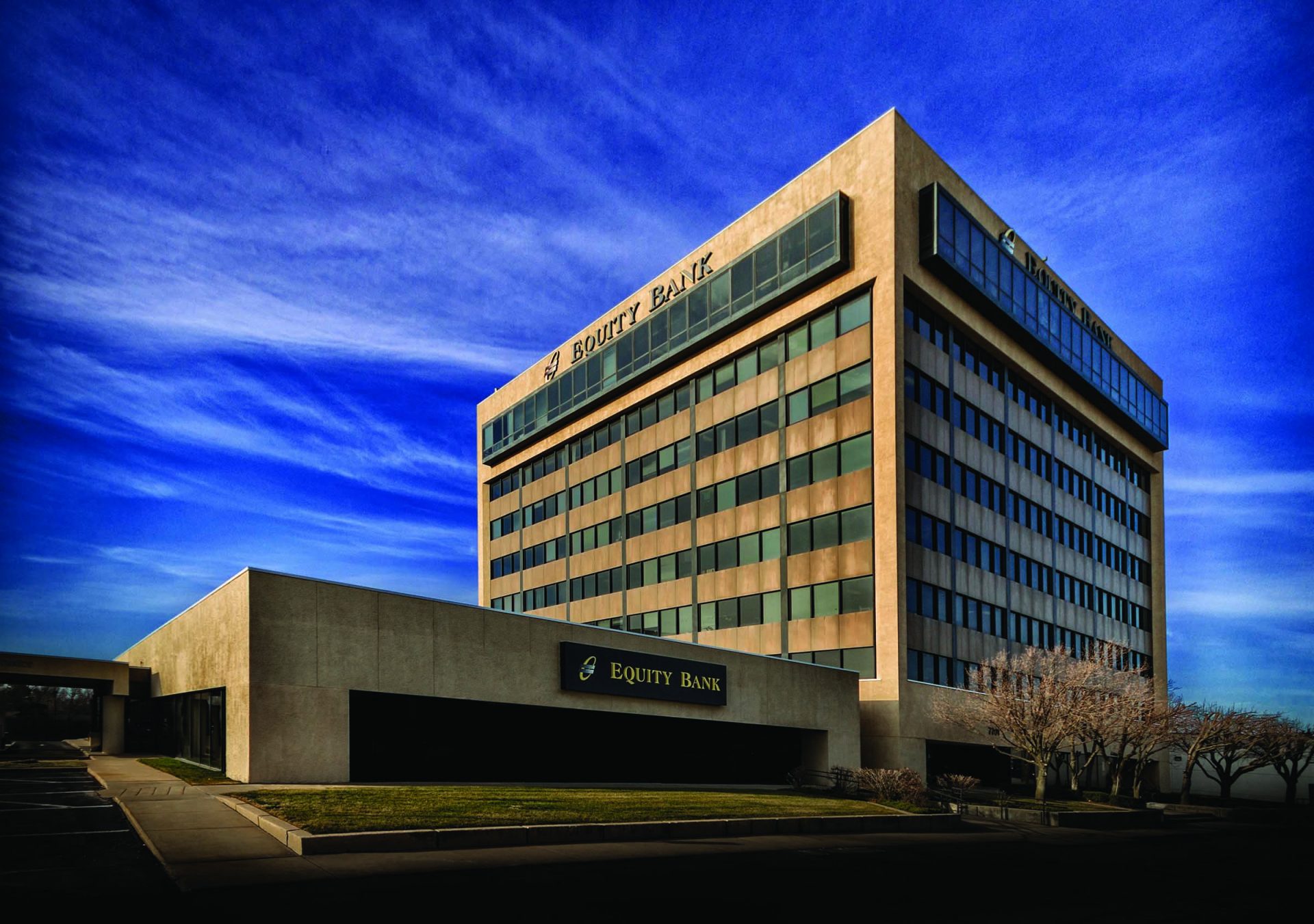 Equity Bank Wichita Rock Road branch exterior.