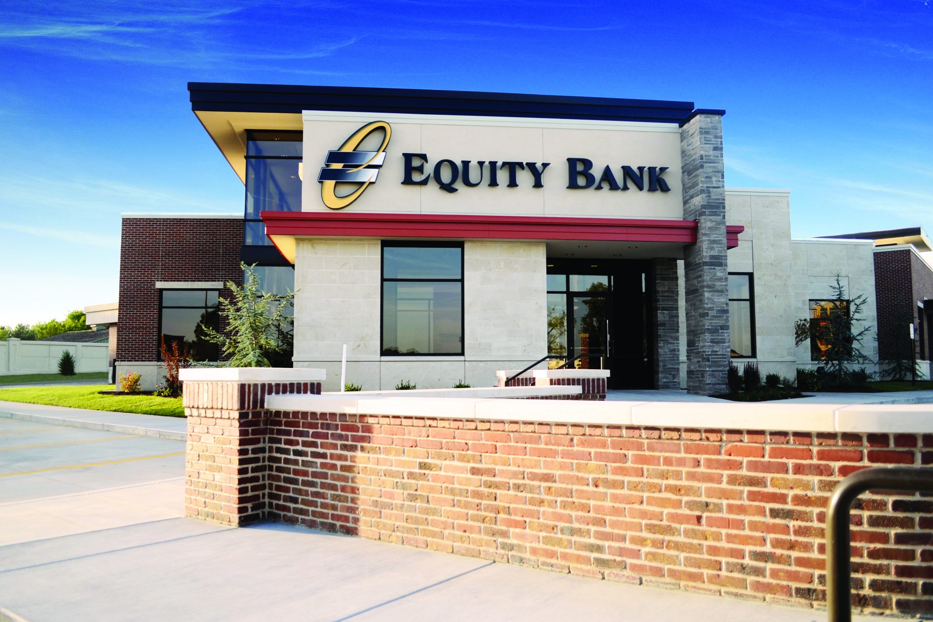 Equity Bank Wichita Webb Road branch exterior.
