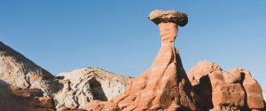A view of a rocky ridgeline