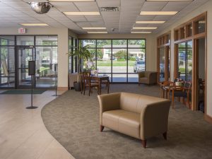 Inside lobby of Equity Bank Salina