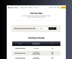 Screenshot of the Find Your Rate tool website page.