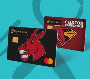 Two personalized debit card designs.