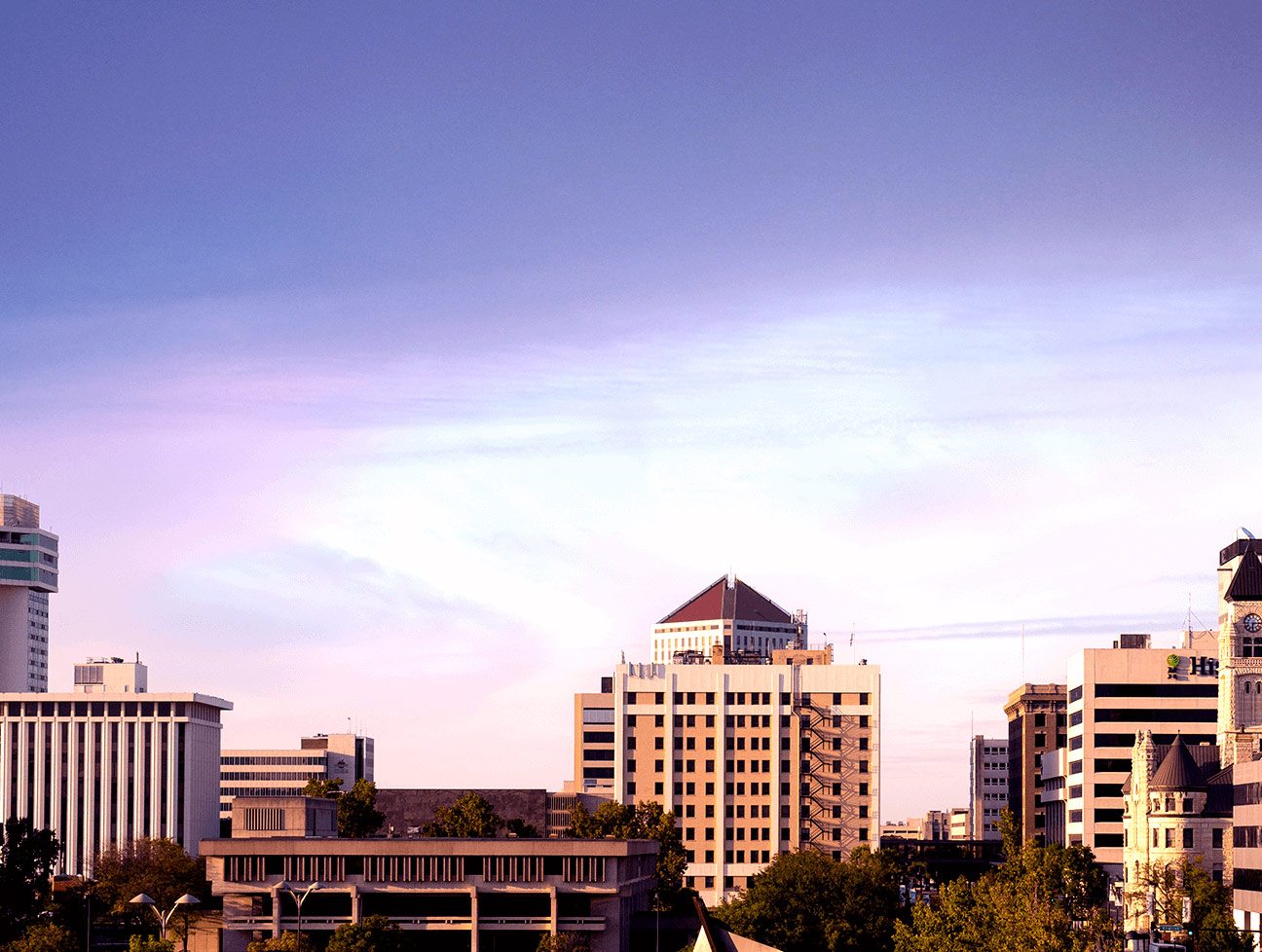 City skyline.