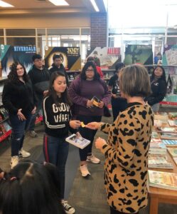 Kids getting books